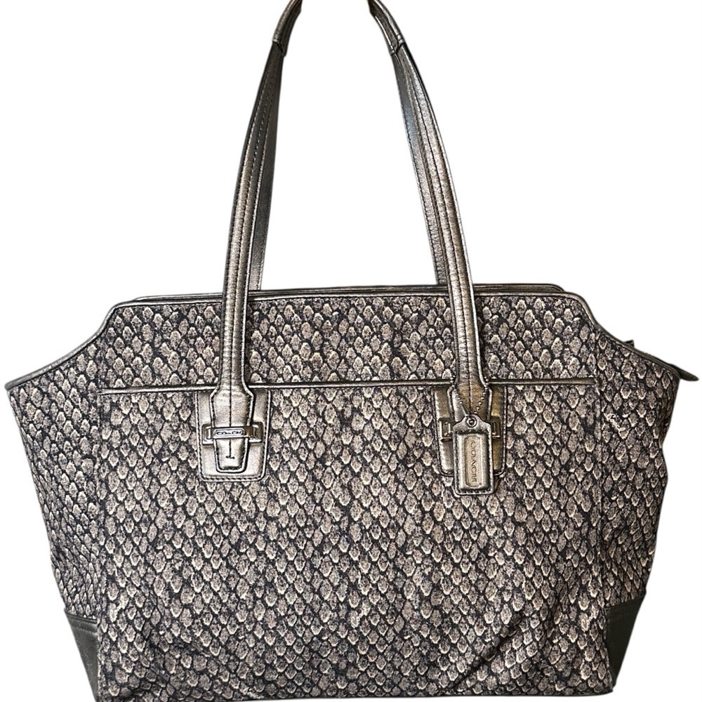 EUC Coach Taylor Snake Print Alexis Carryall Satchel. F26034